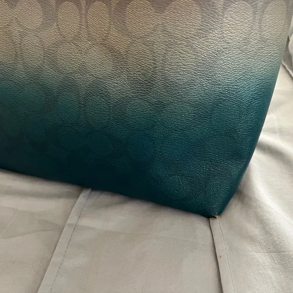 Coach Brown and Blue Gradient Tote Bag - Picture 4 of 4